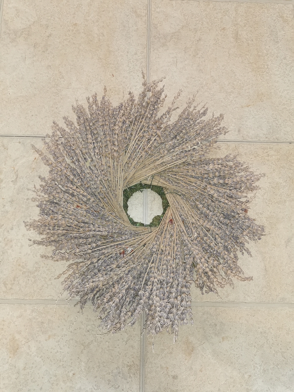 Handmade Dried Lavender Wreath Home Decor 14.5"